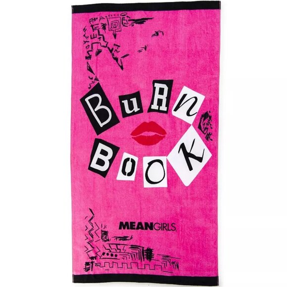Mean Girls BURN BOOK Beach Towel NWT - Picture 1 of 2